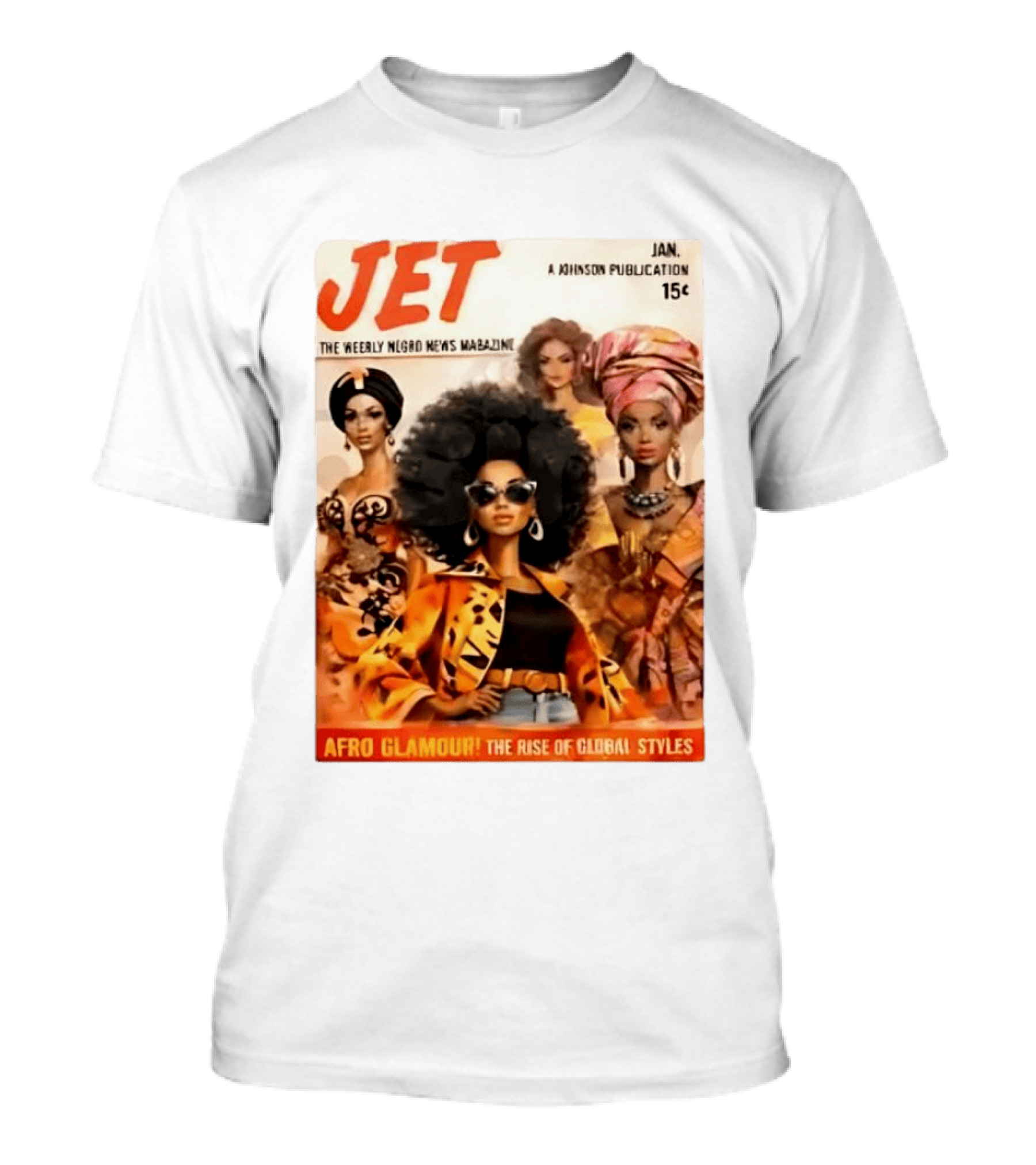 JET The Weekly Negro News Afro Glamour The Rise Of Global Styles T-Shirt