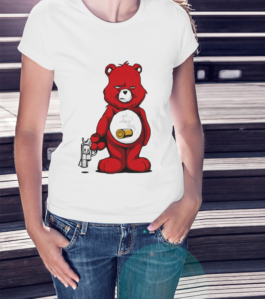 Bang Bear Revolver And Bullet Grunt T-Shirt