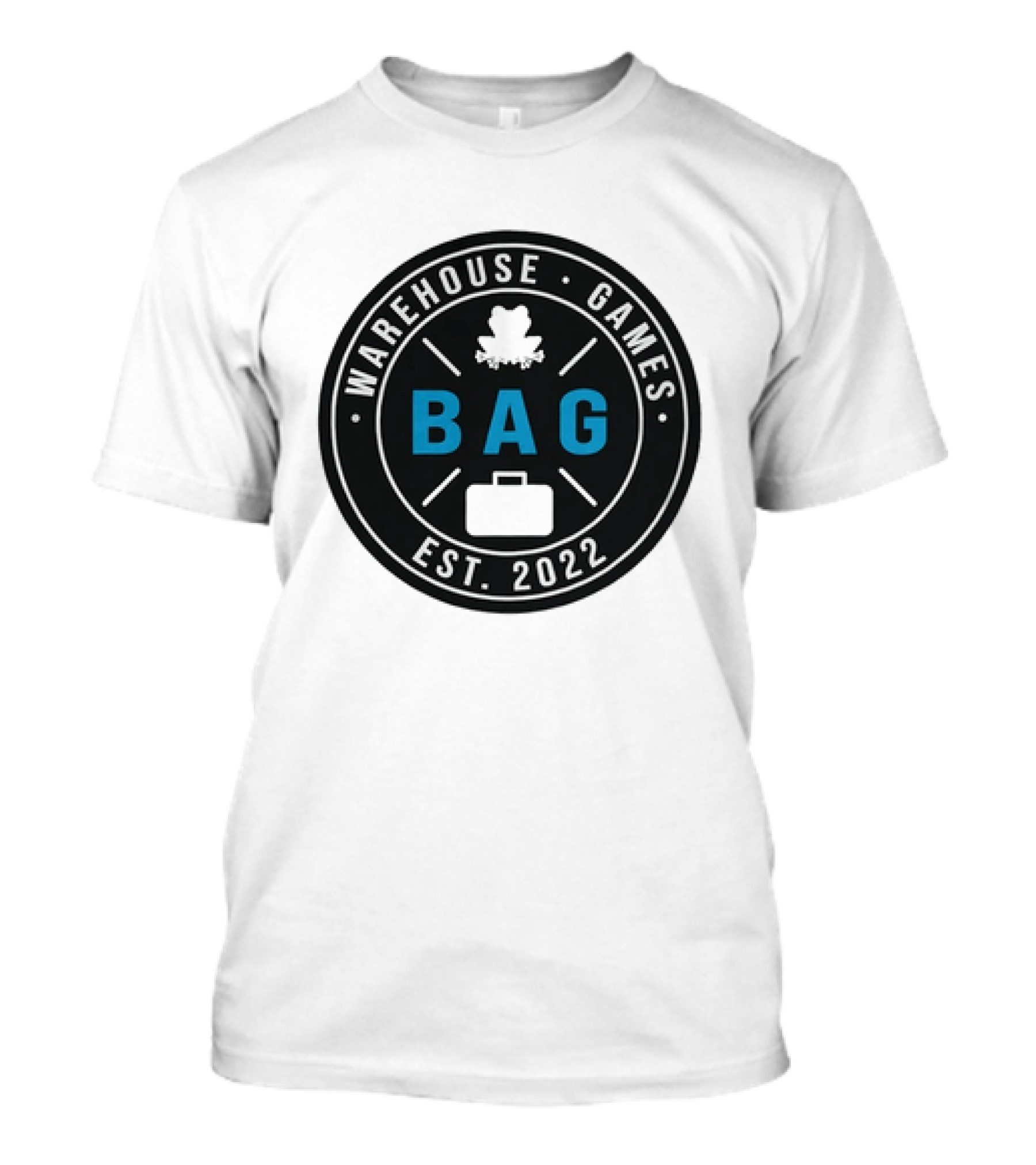 Warehouse Games Frog Briefcase BAG Est 2022 T-Shirt