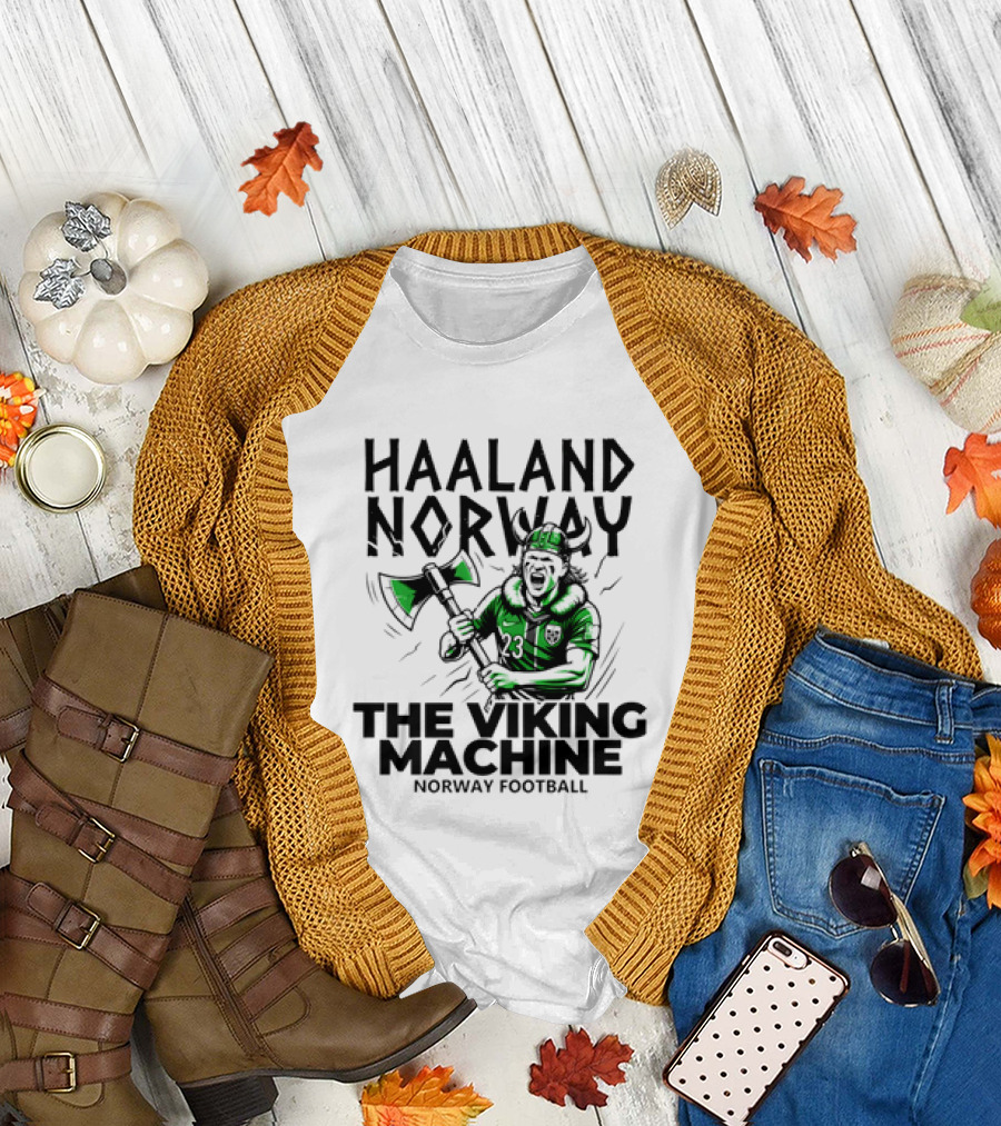 Haaland Norway The Viking Machine Norway Football T-Shirt