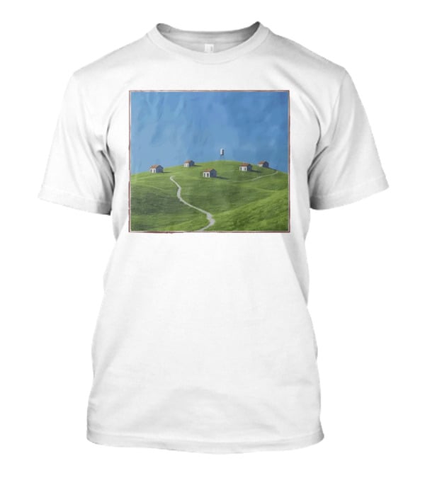 I Would Rather Be Here Btw Backrooms Level 94 Green Hills And Houses T-Shirt