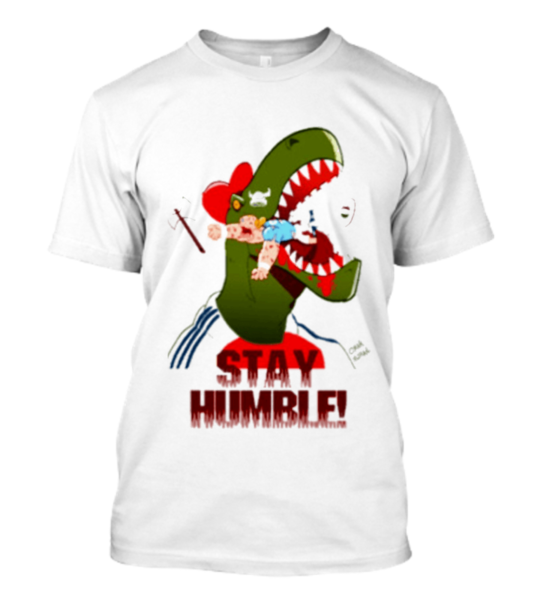 Stay Humble Rex Eating Person Dinosaur T-Shirt