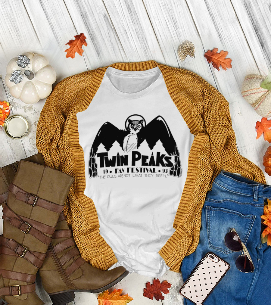 Twin Peaks Fan Festival 1993 The Owls Are Not What They Seem T-Shirt