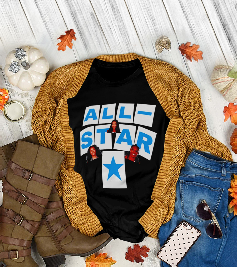 Atlanta Dream Angel Reese All Star Trio Basketball WNBA 2026 T-Shirt