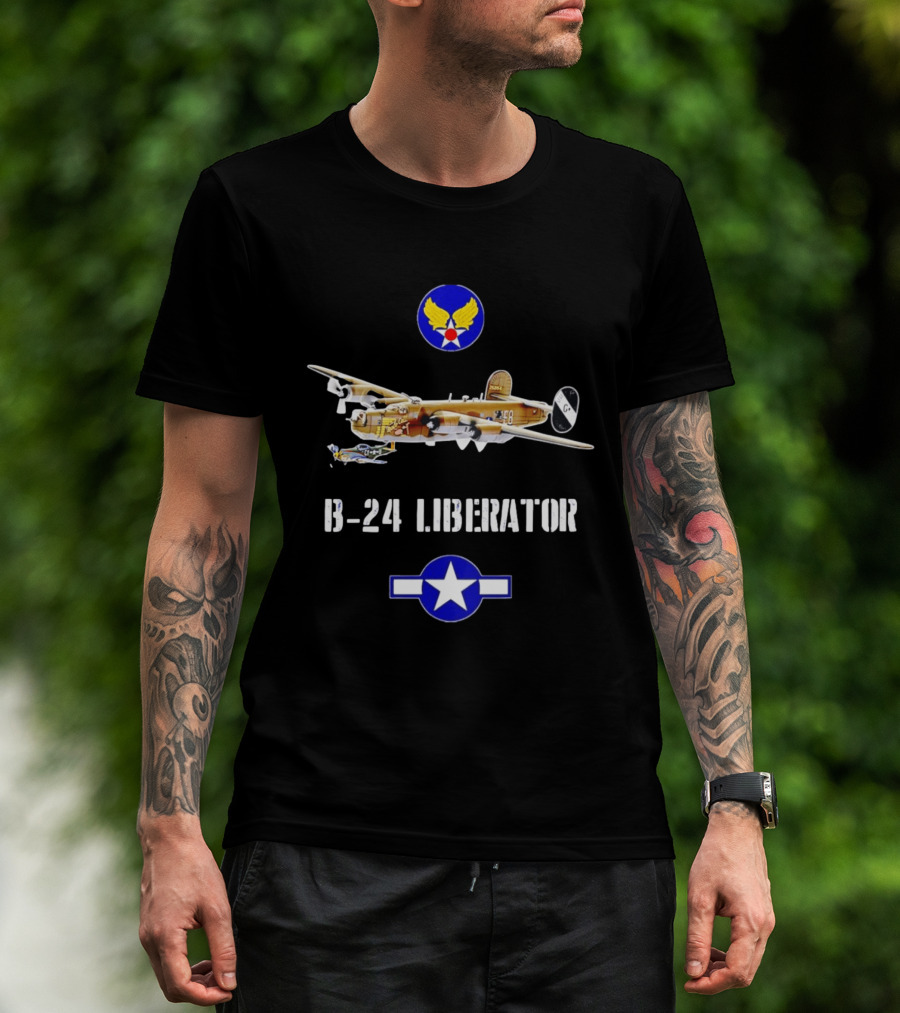 B 24 Liberator Wings Of War Air Force Tactical Escort T-Shirt