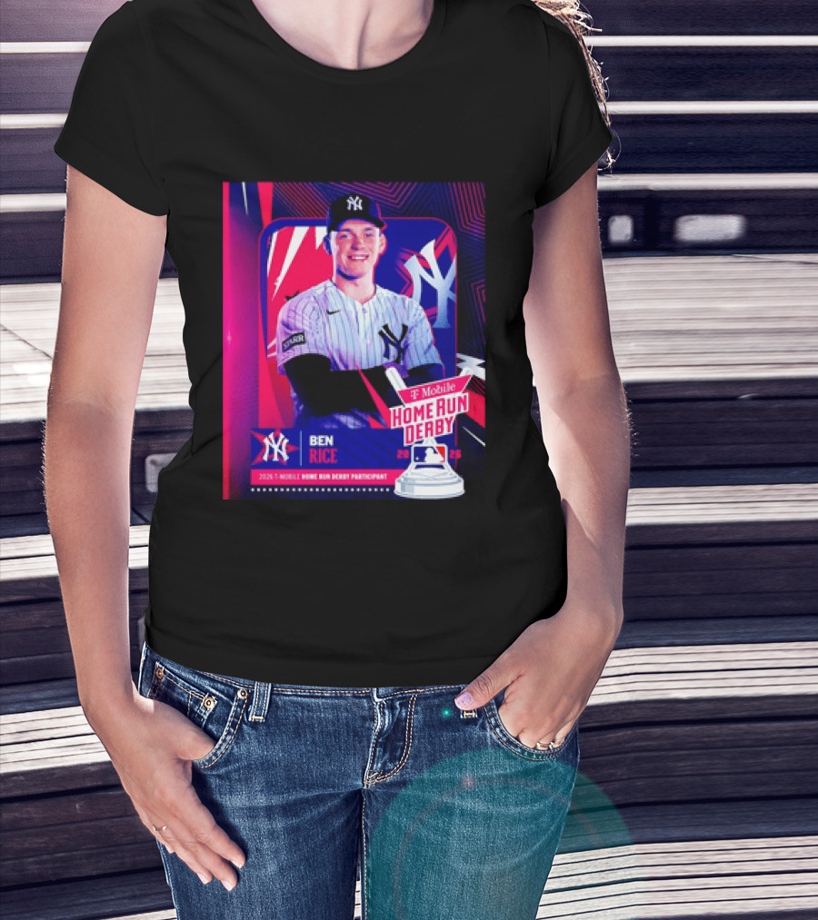 Ben Rice NY Yankees 2026 Mobile Home Run Derby Participant T-Shirt