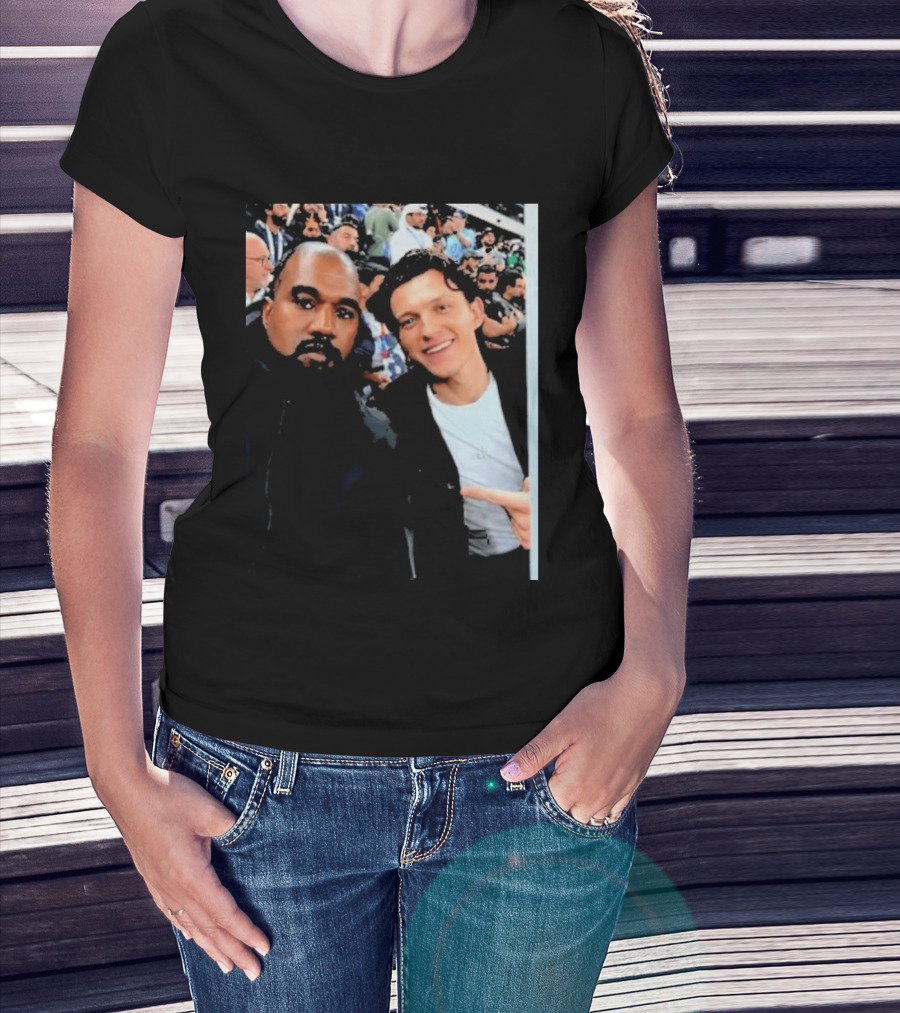 Kanye West And Tom Holland Iconic Celebrity Selfie At Event T-Shirt