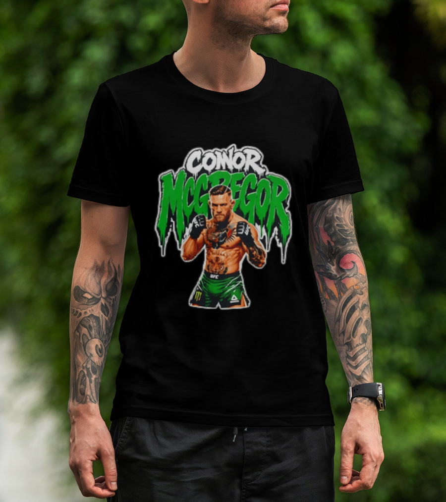 Conor McGregor UFC Fighter In Green Shorts With Tattoos T-Shirt