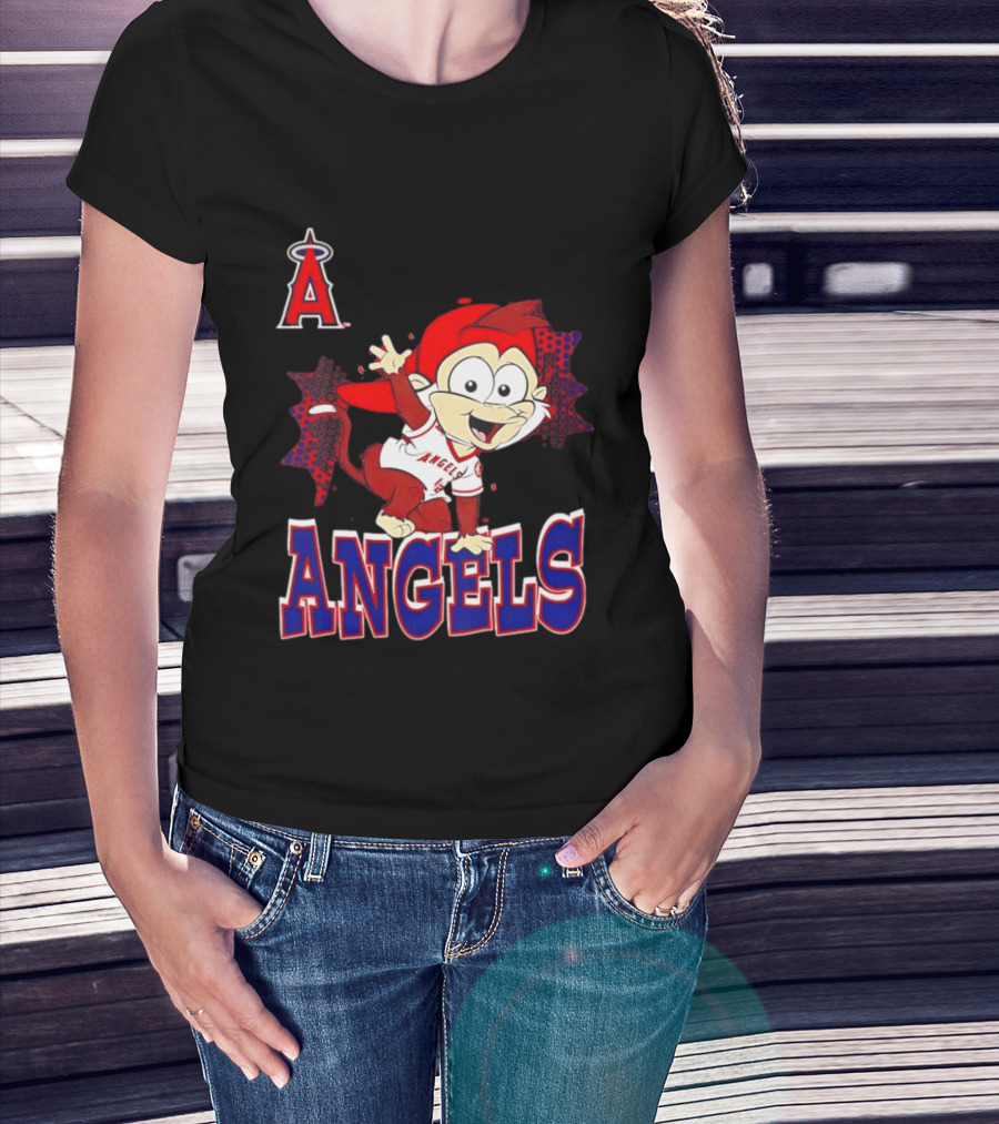 LAA Angels Rally Monkey Waving Hand Classic Sports Fan T-Shirt
