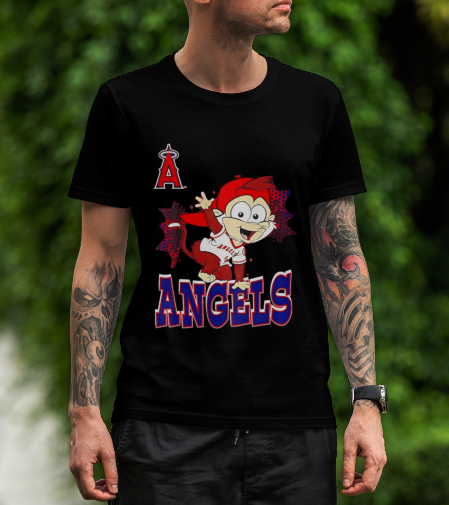 LAA Angels Rally Monkey Waving Hand Classic Sports Fan T-Shirt