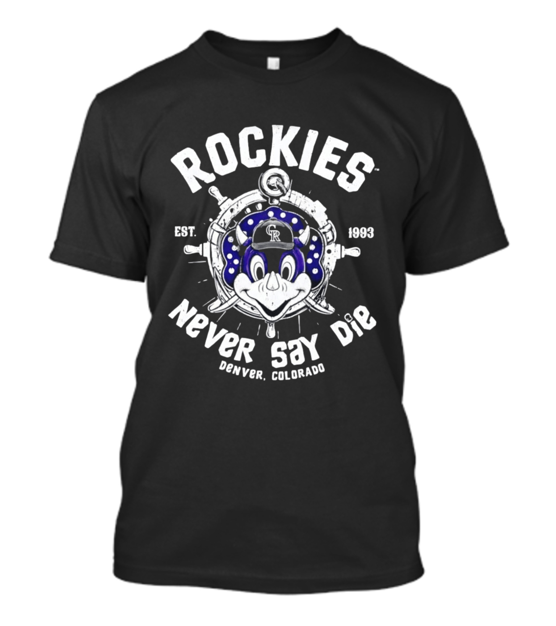 Rockies Est 1993 Never Say Die Denver Colorado T-Shirt