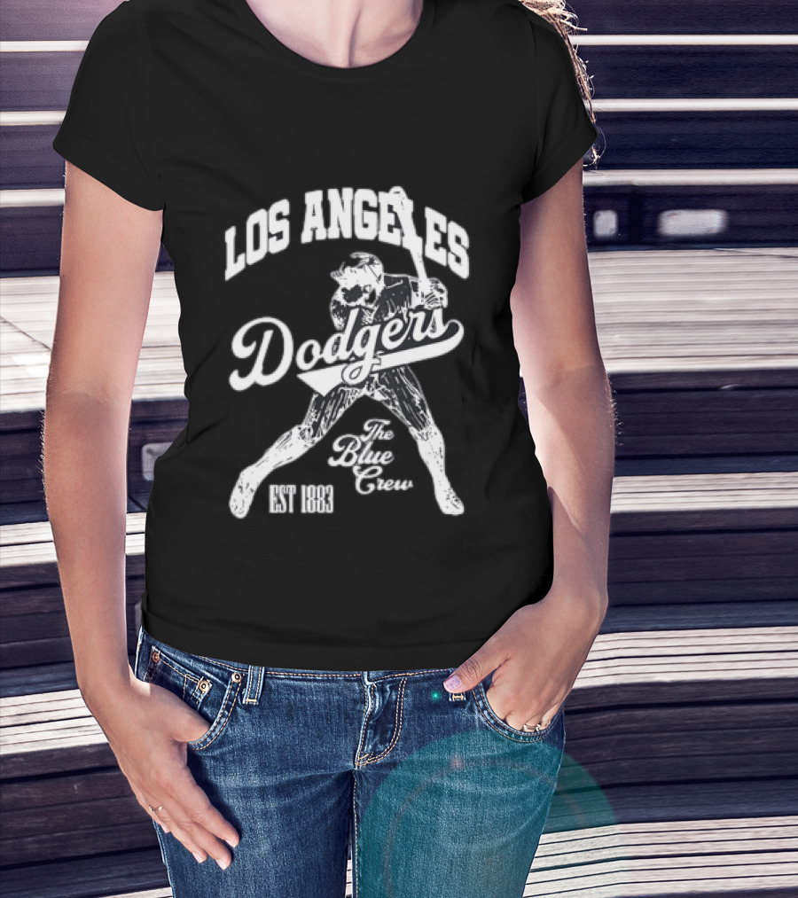 Los Angeles Dodgers The Blue Crew Est 1883 Baseball Player T-Shirt