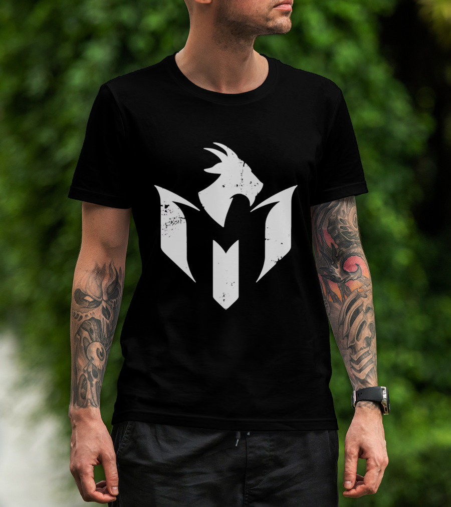 GOAT White Distressed Minimalist Athletic T-Shirt