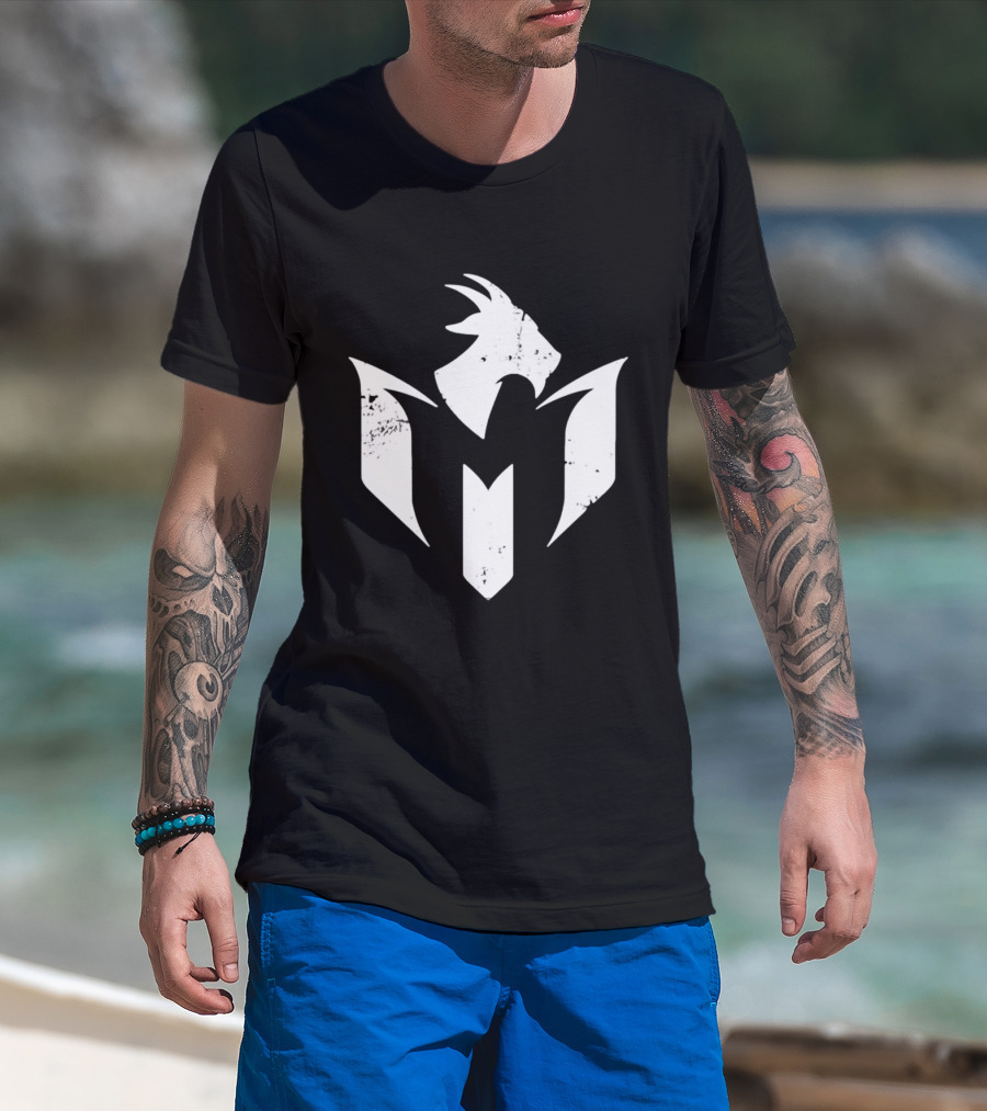 GOAT White Distressed Minimalist Athletic T-Shirt
