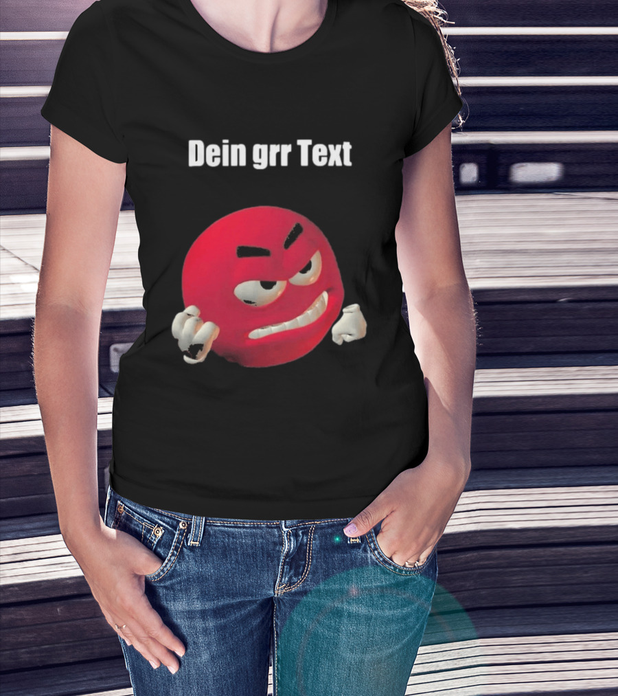 Versager Clothing Dein Personalisierbares Grr Text Red T-Shirt