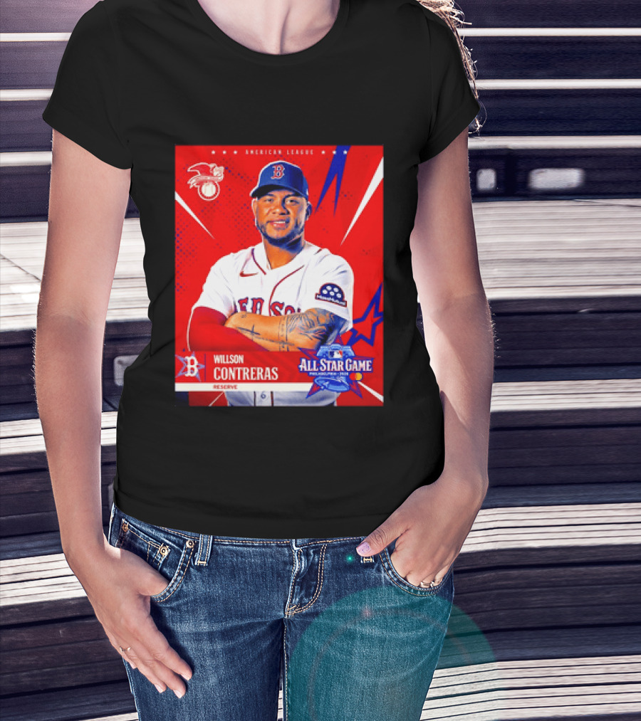 Boston Red Sox Willson Contreras 2026 All Star Game Reserve American League T-Shirt