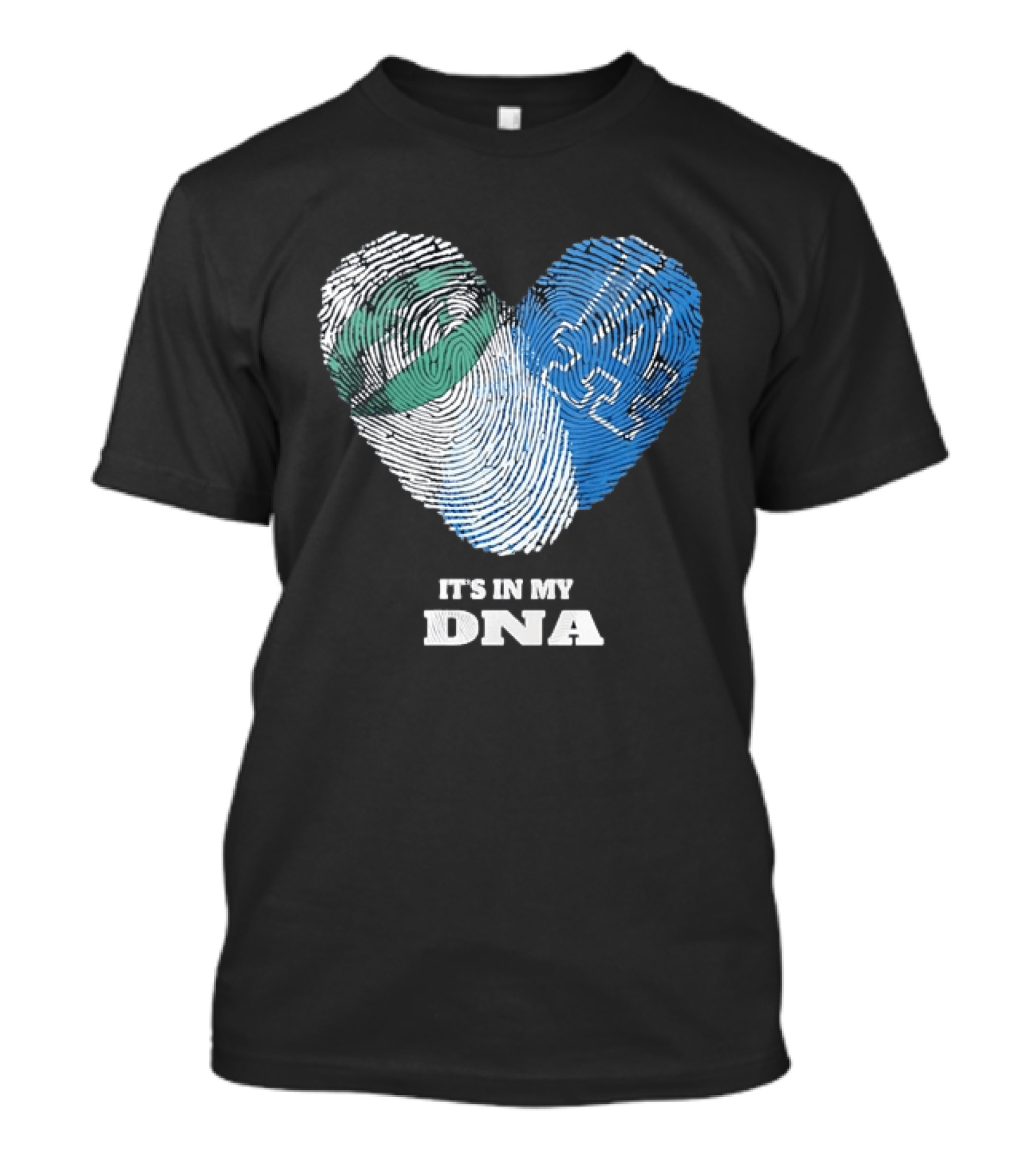 Los Angeles Dodgers It's In My DNA Fingerprint Heart T-Shirt