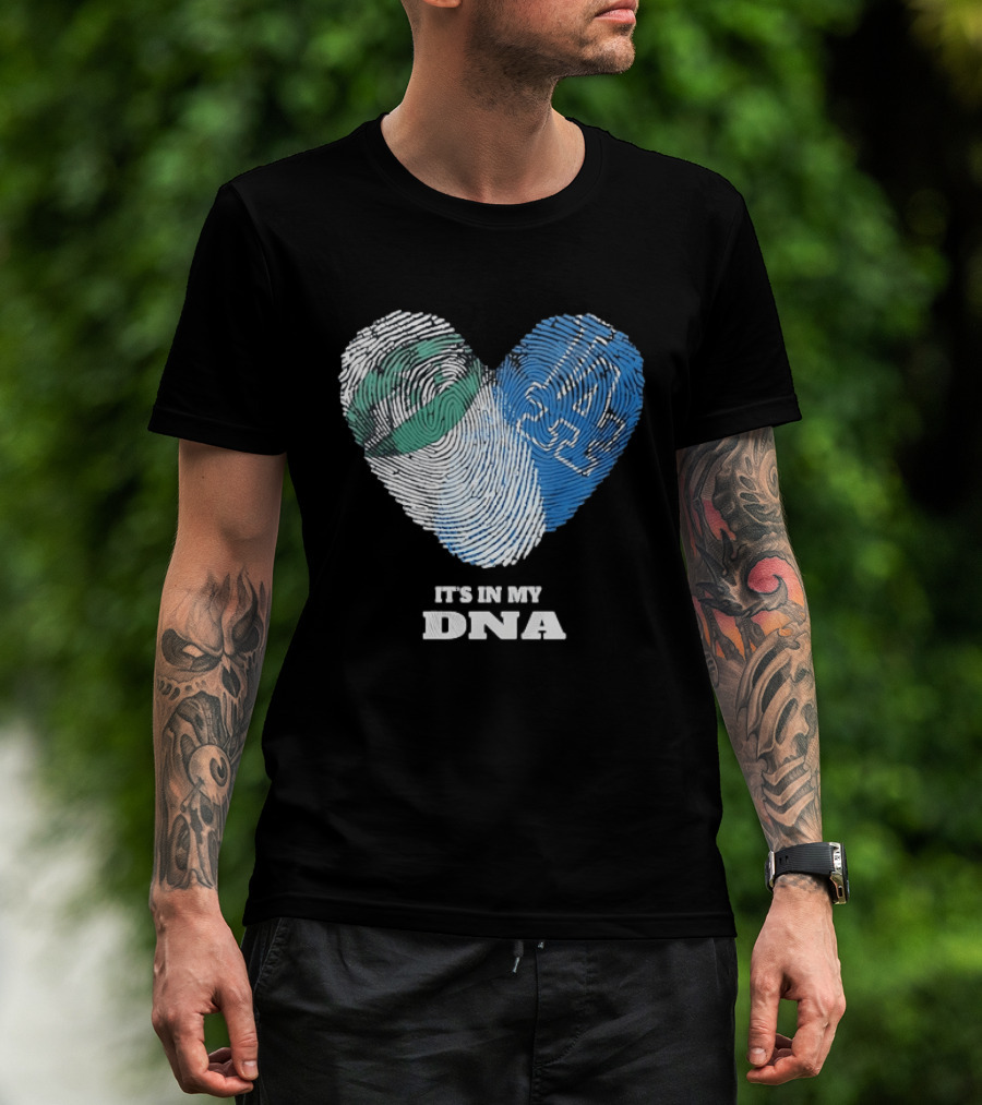 Los Angeles Dodgers It's In My DNA Fingerprint Heart T-Shirt