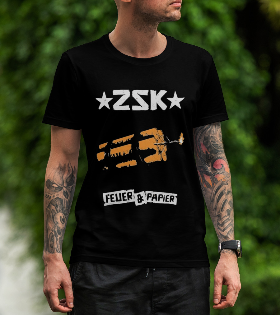 ZSK Feuer Und Papier Exploding Drumsticks T-Shirt