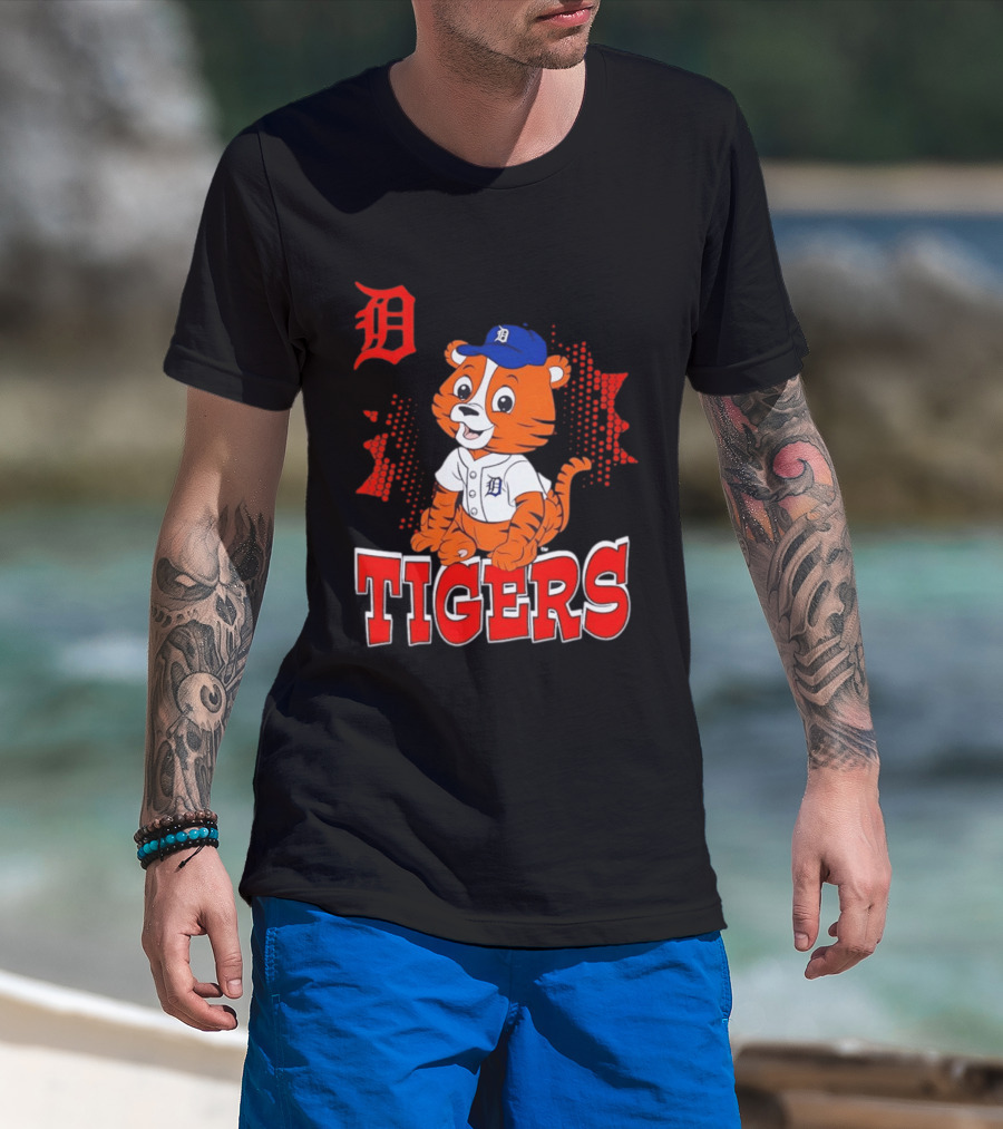 Paws D TIGERS Detroit Tiger Cub Baseball T-Shirt