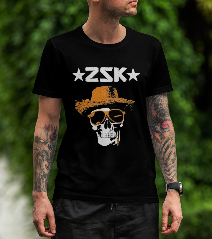 ZSK Skull Hat Sunglasses Iconic Summer Vibe T-Shirt