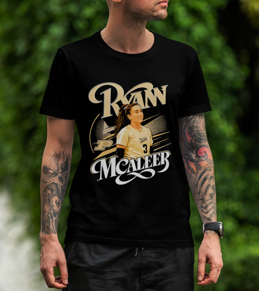 Ryan McAleer Purdue Number 3 NCAA College Athletics T-Shirt