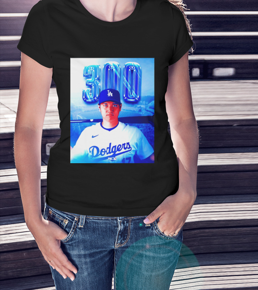 Shohei Ohtani 300 Home Runs Milestone Los Angeles Dodgers T-Shirt