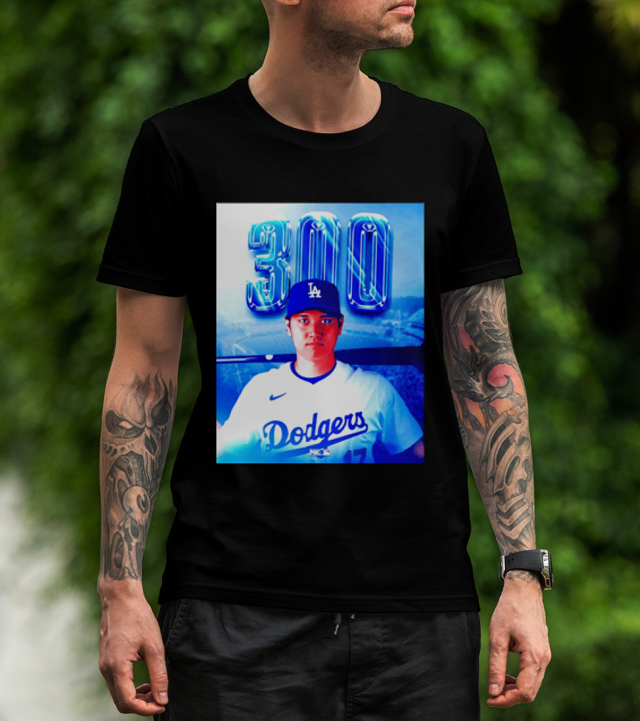 Shohei Ohtani 300 Home Runs Milestone Los Angeles Dodgers T-Shirt