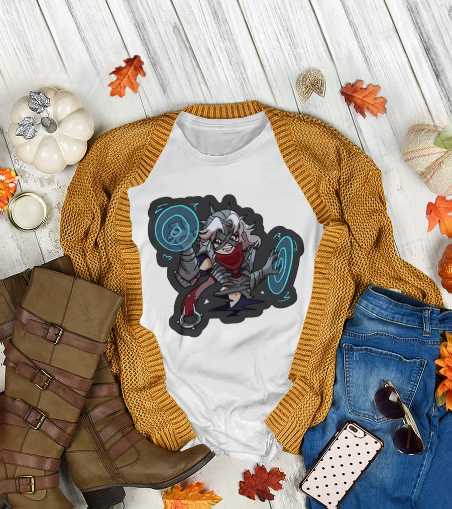 Chibi Warrior Anime Magic Casting Enchanted Spells Gaming Adventure T-Shirt