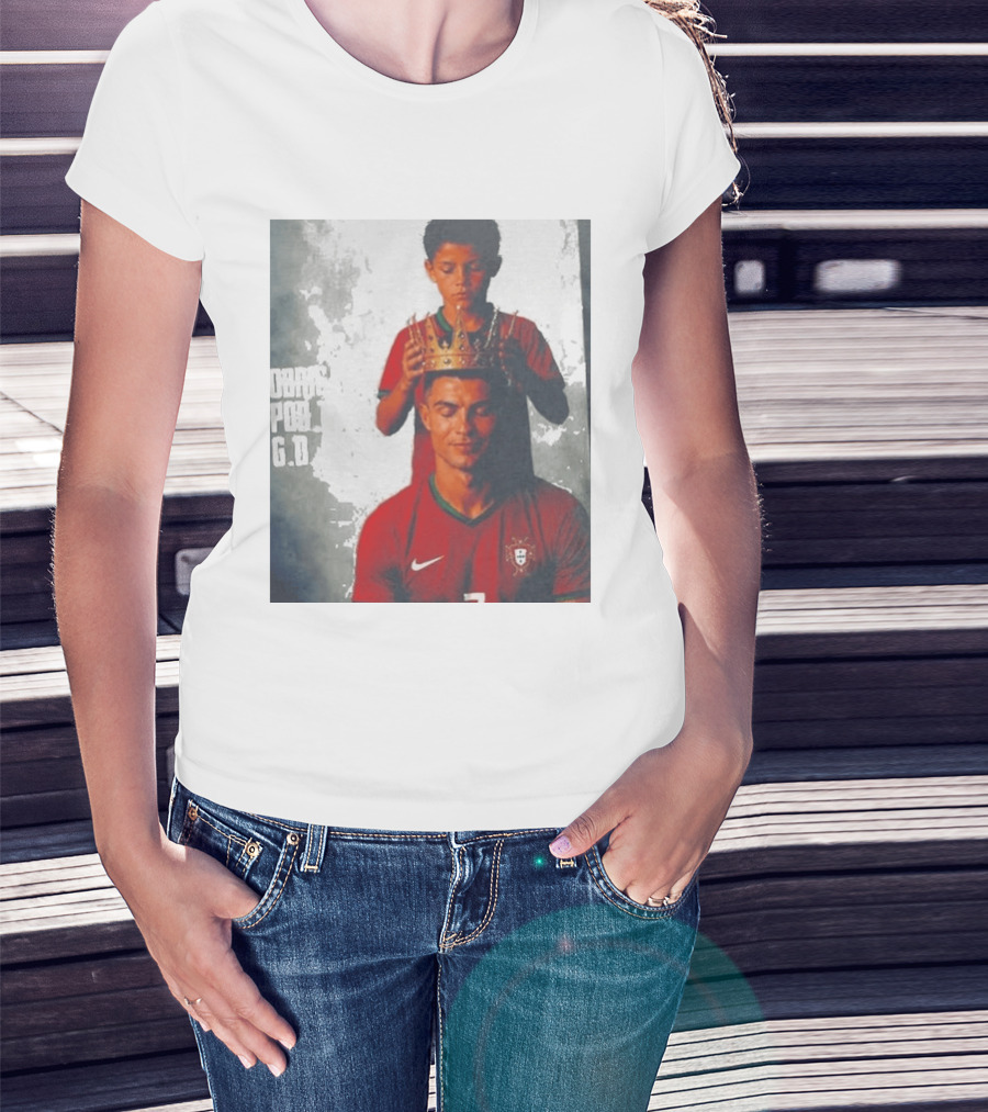 Cristiano Ronaldo Portugal Obrigado Por Tudo GOAT Crowned King Soccer Legend T-Shirt
