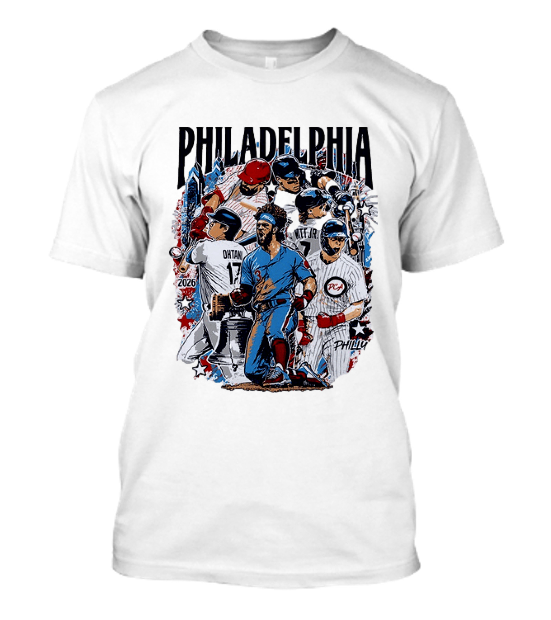 Philadelphia MLB Players All Star 2026 Bryce Harper Tatis Jr Ohtani Philly Sports T-Shirt