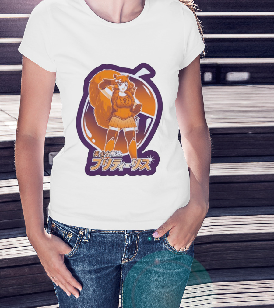 Pretty Squirrel Sailor Anime Girl Risu Manga Warrior T-Shirt