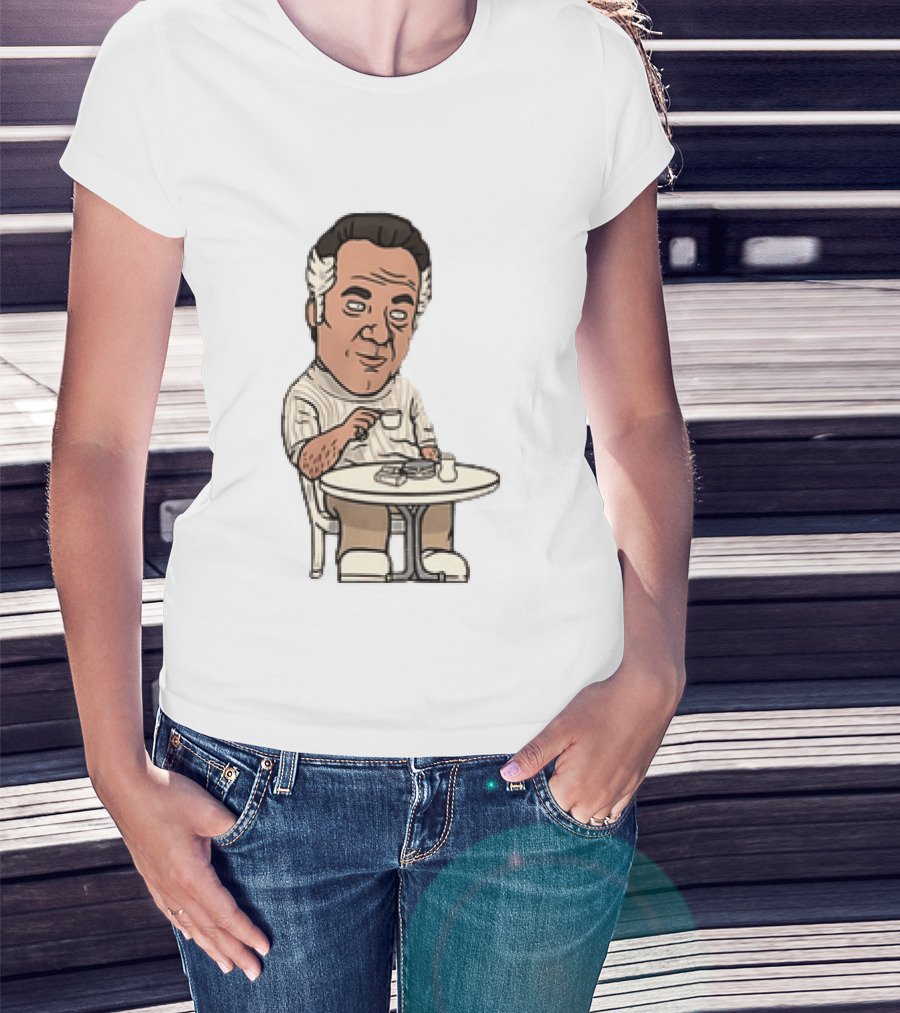Sopranos Paulie Walnuts Gualtieri Commendatori Bongiorno Character Sitting T-Shirt