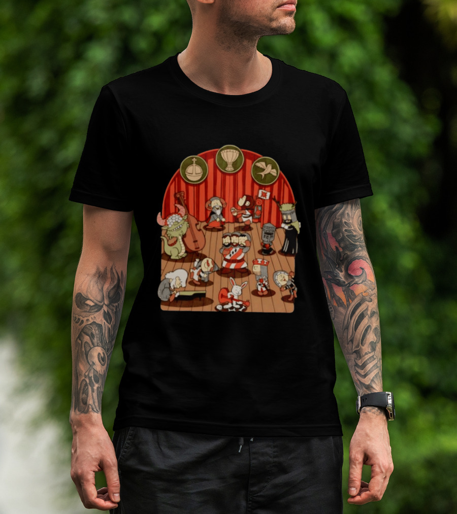 British Comedy Cartoon Characters Dancing On Stage T-Shirt