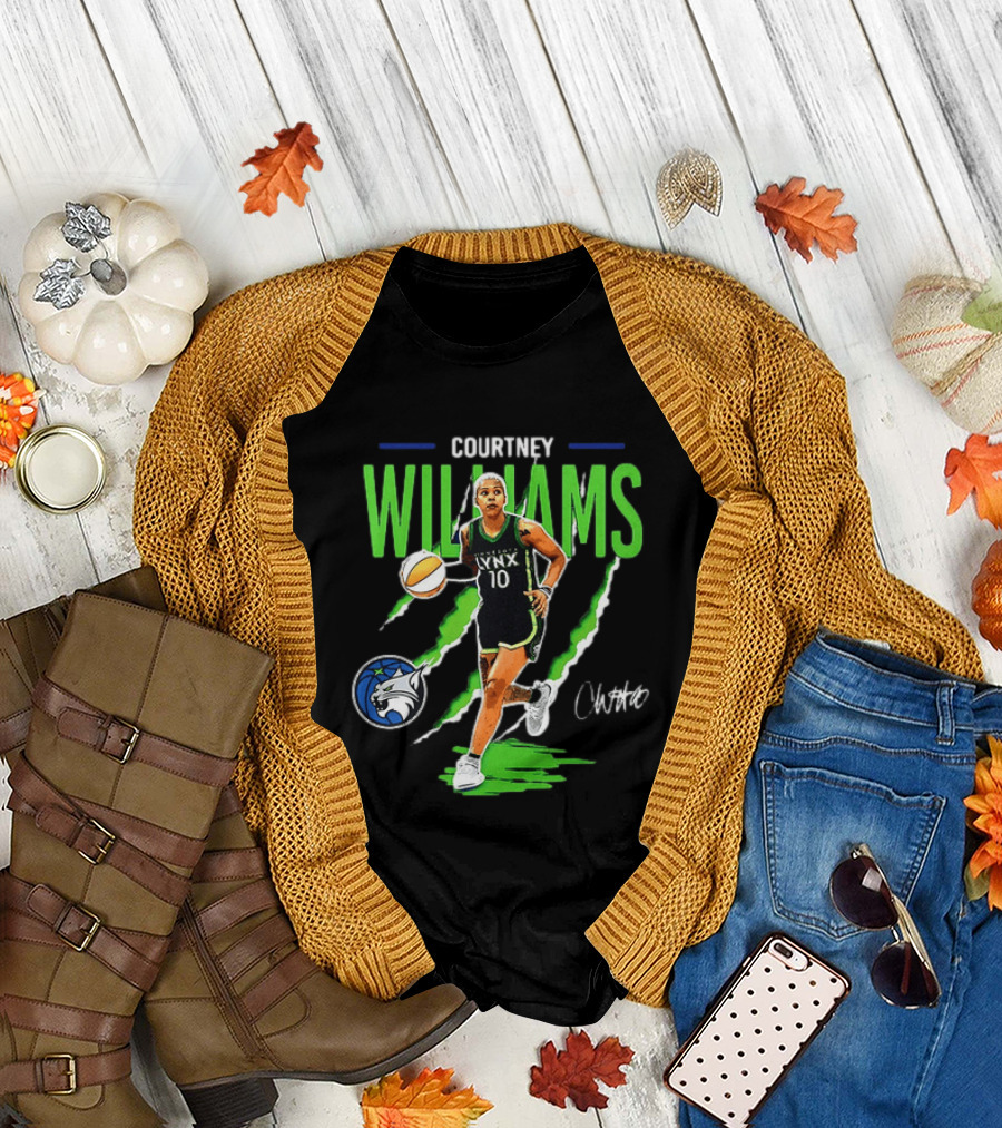 Courtney Williams Minnesota Lynx WNBA Basketball Player Number 10 Iconic Team T-Shirt