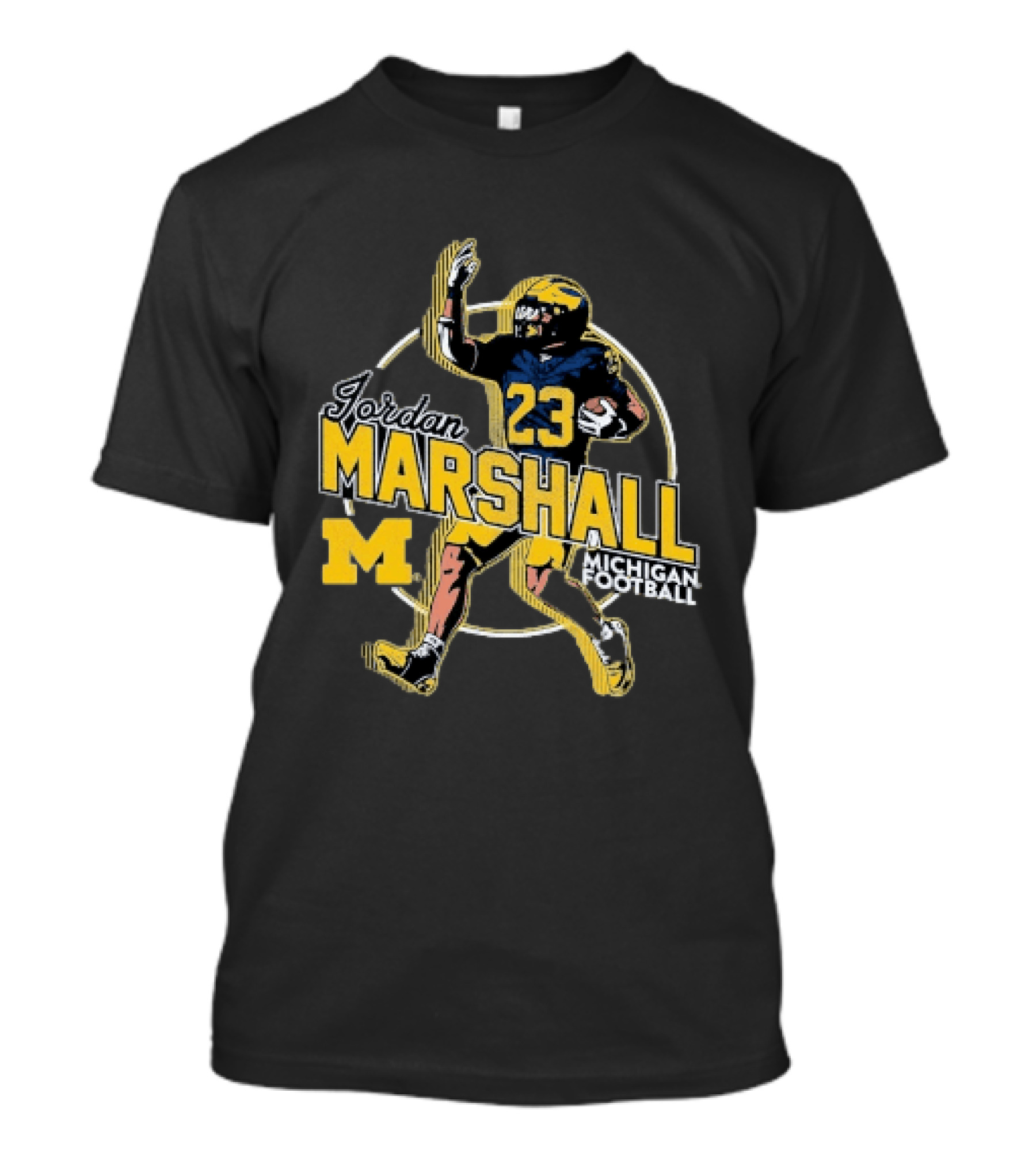 Jordan Marshall 23 Michigan Wolverines Football M T-Shirt