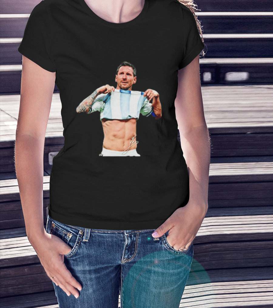 Lionel Messi Celebrates Argentina Soccer Triumph T-Shirt