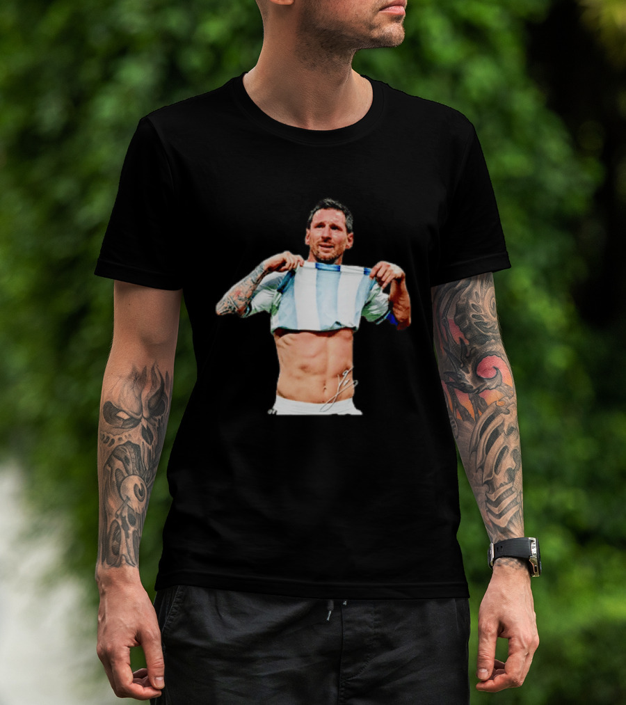 Lionel Messi Celebrates Argentina Soccer Triumph T-Shirt