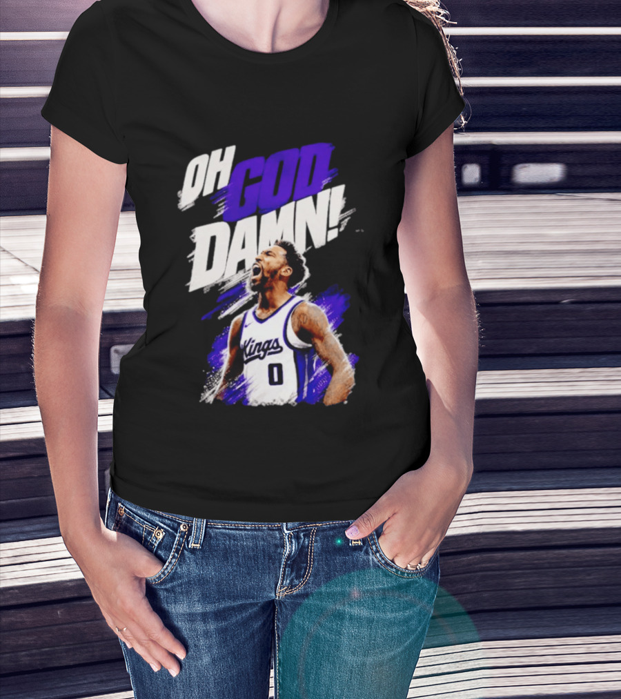 Malik Monk Oh God Damn Sacramento Kings 0 Jersey Celebration T-Shirt