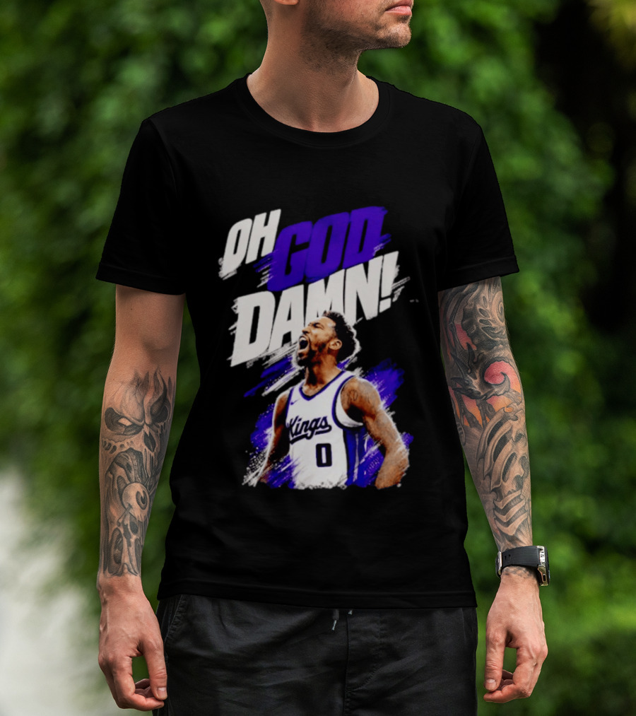 Malik Monk Oh God Damn Sacramento Kings 0 Jersey Celebration T-Shirt