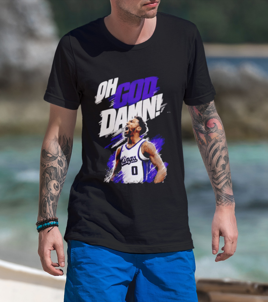 Malik Monk Oh God Damn Sacramento Kings 0 Jersey Celebration T-Shirt