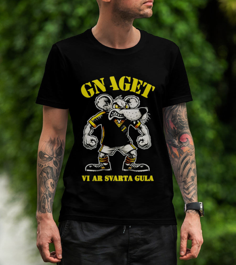 GNAGET AIK Vi Är Svarta Gula Sweden Football Fan Gear T-Shirt
