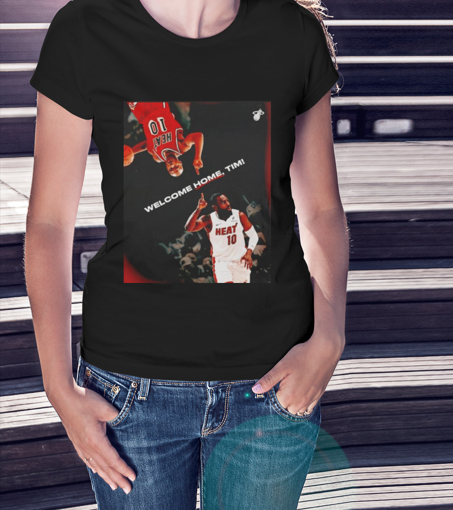 Tim Hardaway Miami Heat Welcome Home Timi 10 Basketball Legend T-Shirt