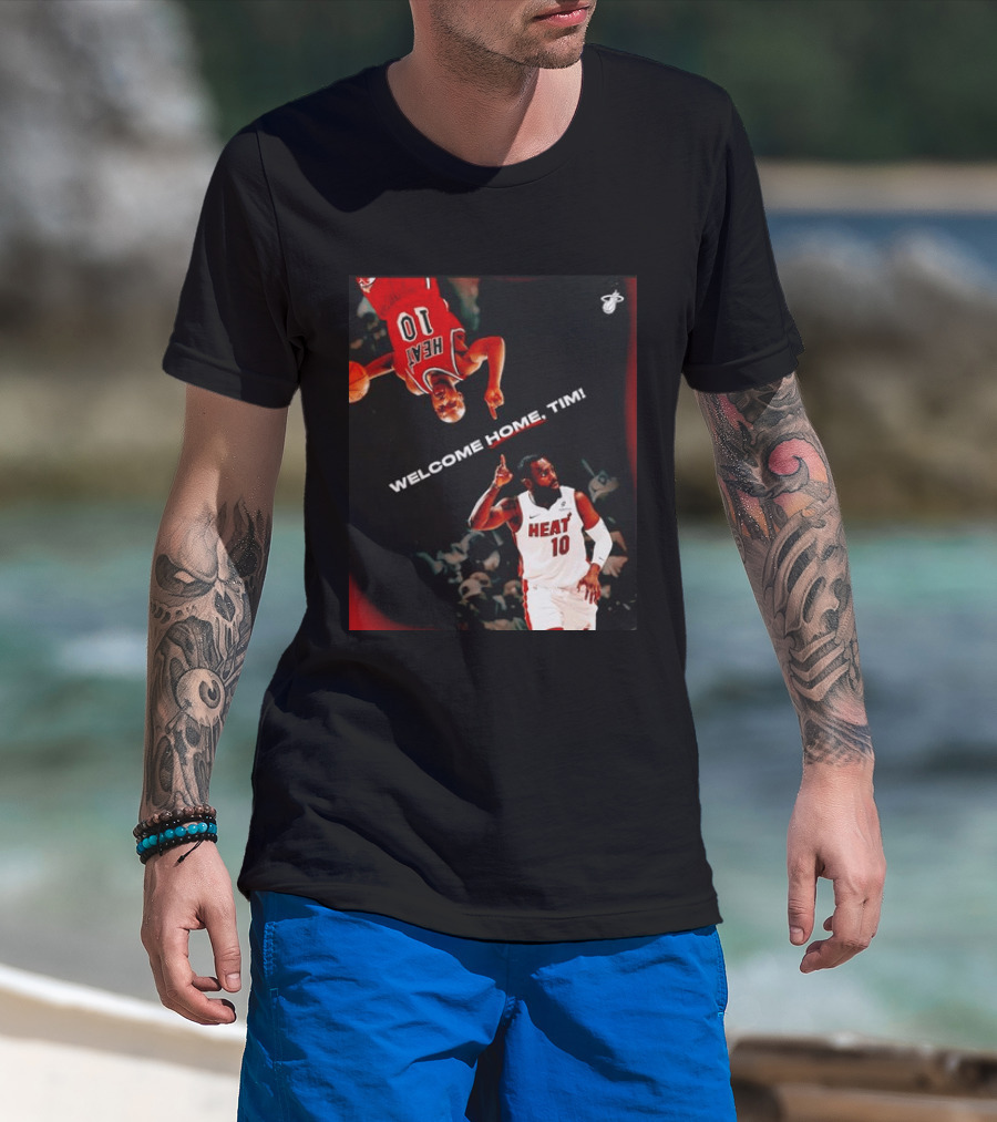 Tim Hardaway Miami Heat Welcome Home Timi 10 Basketball Legend T-Shirt