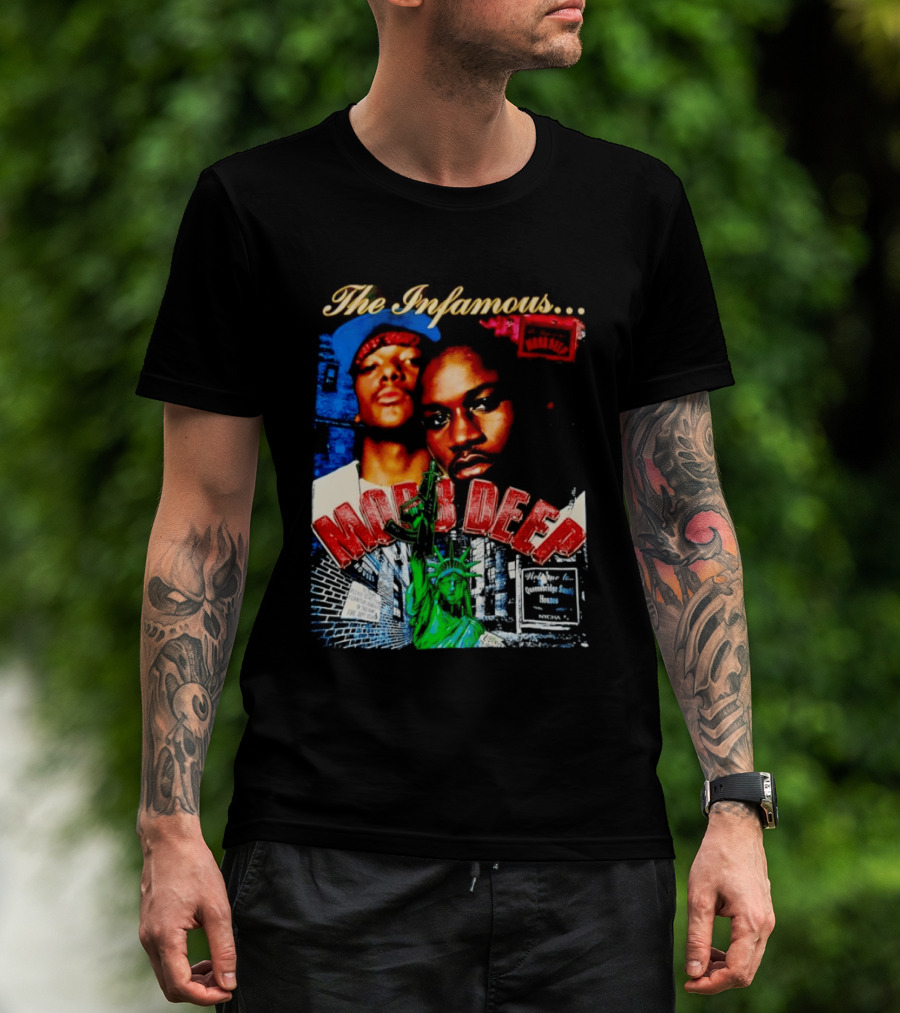 The Infamous Mobb Deep Havoc Prodigy Queensbridge South Houses New York City Statue Of Liberty T-Shirt
