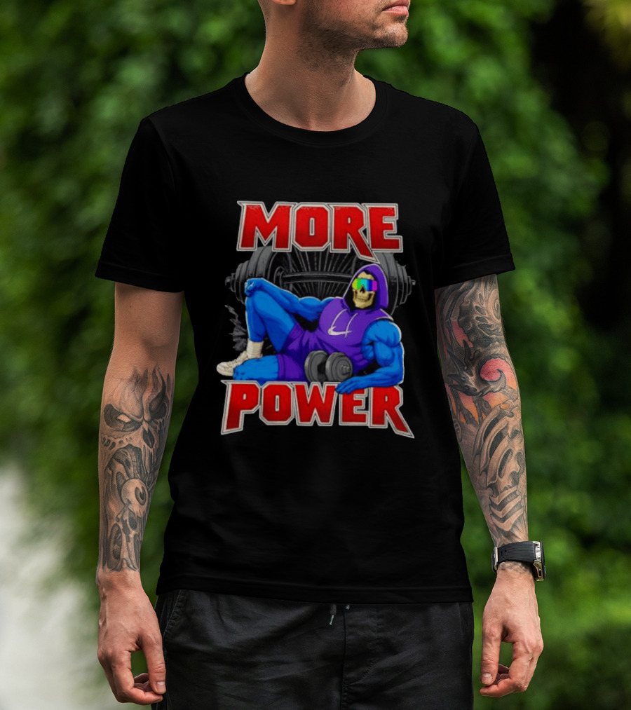 More Power Skeletor Masters Of The Universe Muscle Workout T-Shirt