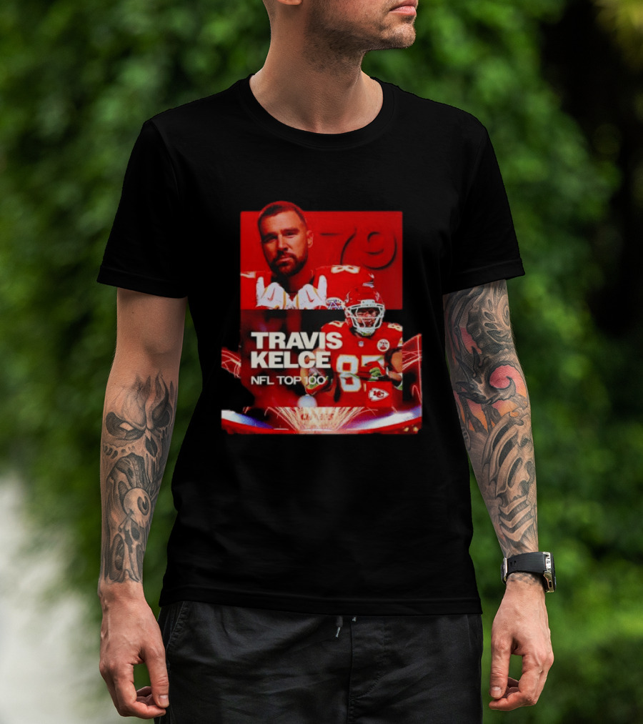 Travis Kelce Kansas City Chiefs NFL Top 100 87 T-Shirt
