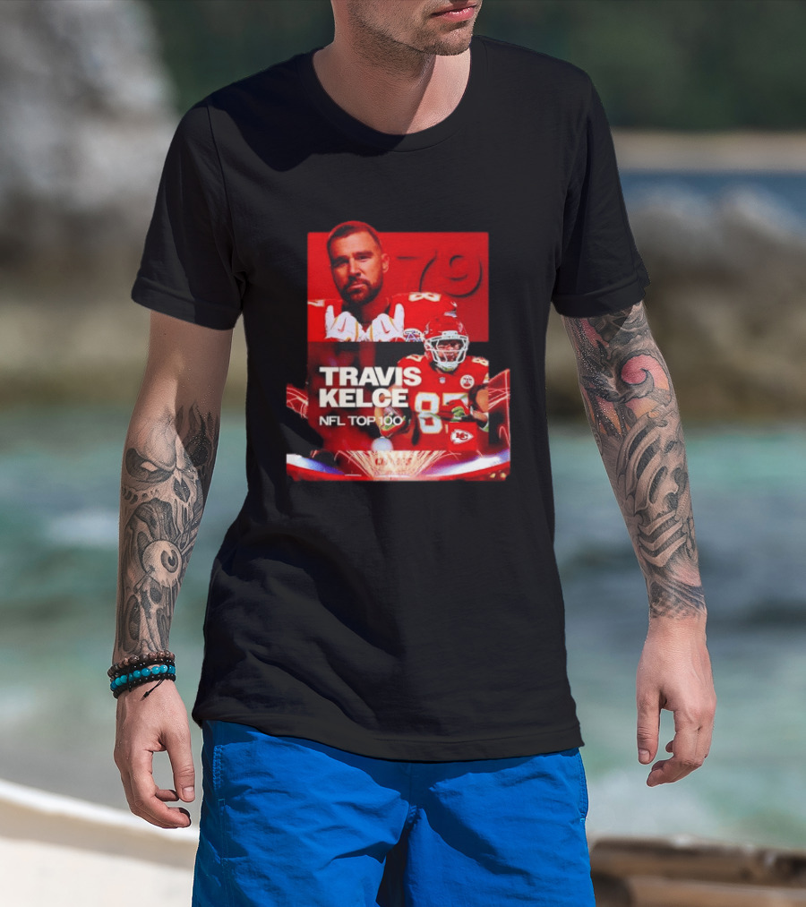 Travis Kelce Kansas City Chiefs NFL Top 100 87 T-Shirt