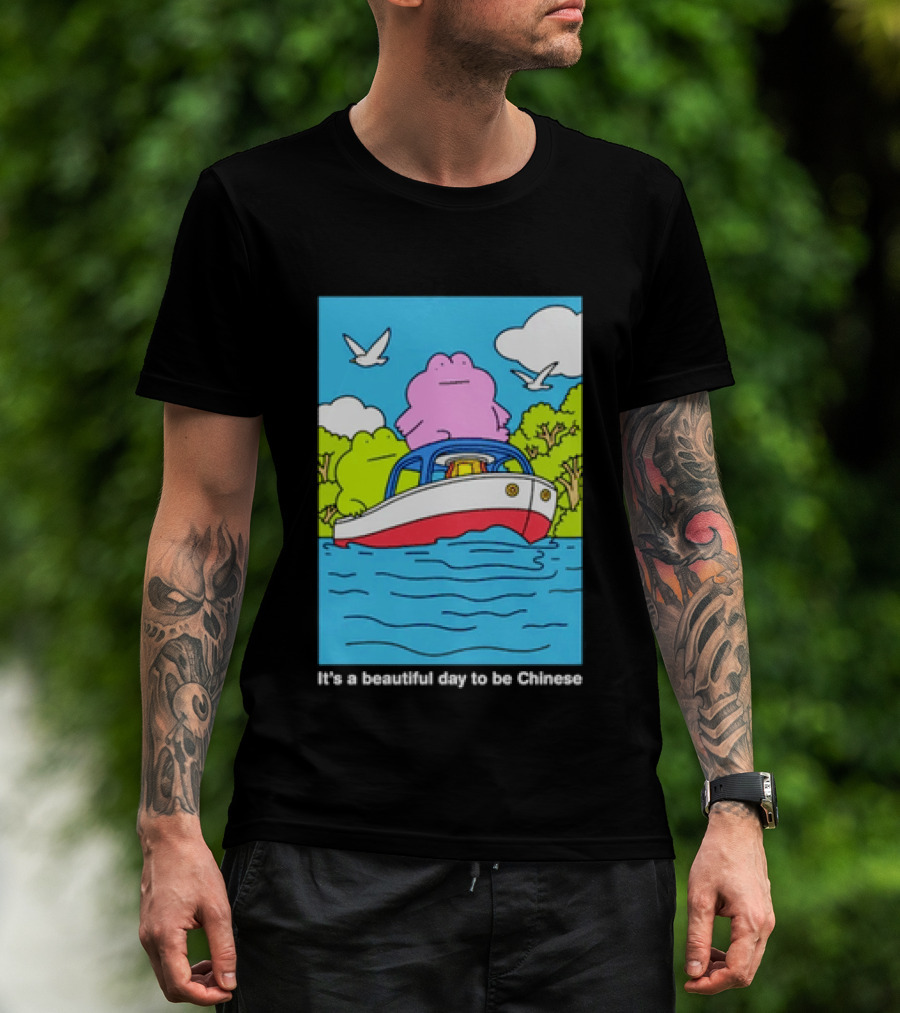 It's A Beautiful Day To Be Chinese Frog On A Boat T-Shirt