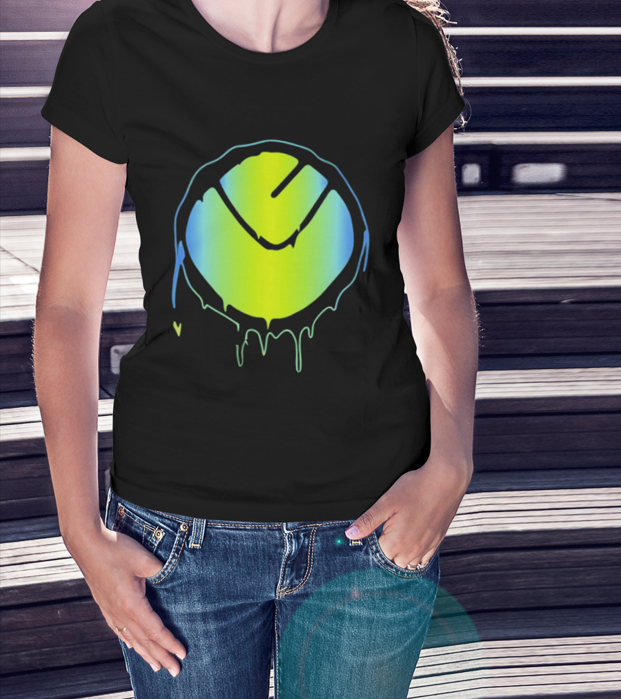 Vibrant Yellow Green Dripping T-Shirt